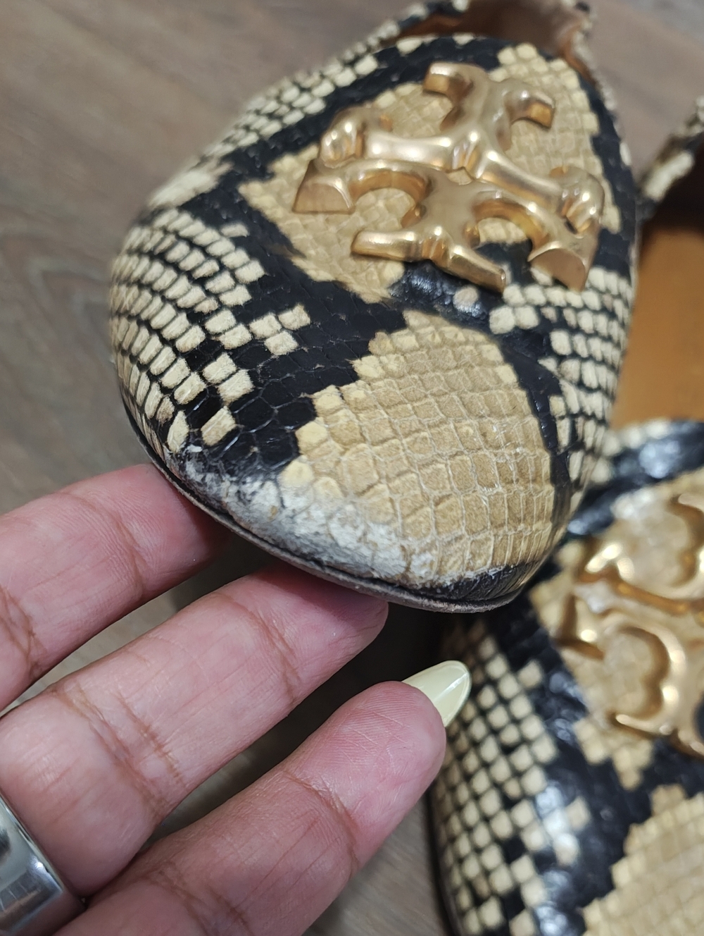 Tory Burch Eleonor Loafer Snake Print Leather View 6